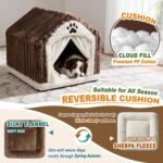 Luxury Dog House Indoor, Warm Double-Layer Dog Cave Bed - Image 2