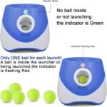 Automatic Dog Ball Launcher with 15 Pcs 2 Inch Mini Tennis Balls Deep Blue - Image 3
