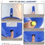 Automatic Dog Ball Launcher with 15 Pcs 2 Inch Mini Tennis Balls Deep Blue - Image 5