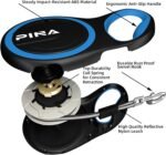 PINA Retractable Dog Leash, 26ft Dog Leash for Small Medium Large Dogs Up to 110lbs, 360° Tangle-Free Strong Reflective Nylon Tape, with Anti-Slip Handle, One-Handed Brake, Lock - Black Blue - Image 3