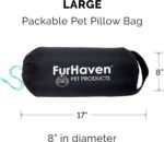 Furhaven Outdoor Travel Dog Bed for Large/Medium Dogs w/ Carry Bag, Washable & Foldable, Great for Crates & Kennels - Trail Pup Travel Pillow Mat w/ Stuff Sack Bag - Paprika/Camo-Paw, Large - Image 4
