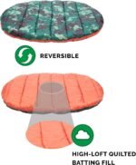 Furhaven Outdoor Travel Dog Bed for Large/Medium Dogs w/ Carry Bag, Washable & Foldable, Great for Crates & Kennels - Trail Pup Travel Pillow Mat w/ Stuff Sack Bag - Paprika/Camo-Paw, Large - Image 7