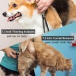 CIICII Dog Grooming Scissors Kit, 7 Inch Safety Pet Cat Shears Set (Black) - Image 5