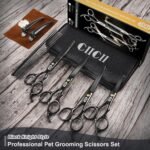 CIICII Dog Grooming Scissors Kit, 7 Inch Safety Pet Cat Shears Set (Black) - Image 6