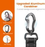 IOKHEIRA Dog Seatbelt, Updated Adjustable Harness Reflective Bungee Dog Car Seat Belt with Aviation Aluminum Alloy Rotatable Carabiner, Hook & Buckle - Image 3