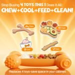 2-Pack Freeze Toys for Dogs Slow Feeder Lick Bone Indestructible Chew Toy - Image 3