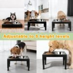 4-in-1 Elevated Dog Bowl Stand with Slow Feeder, 5 Adjustable Heights - Image 7