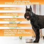 Neater Pet Brands Stainless Steel Dog Bowls with Non-Slip Rubber Bottom – Set of 2, 8 Cup (64 oz), Black - Heavy Duty Metal Dog Bowl, Dishwasher Safe, Food or Water Bowl, Ideal for Large Dogs - Image 3
