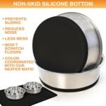 Neater Pet Brands Stainless Steel Dog Bowls with Non-Slip Rubber Bottom – Set of 2, 8 Cup (64 oz), Black - Heavy Duty Metal Dog Bowl, Dishwasher Safe, Food or Water Bowl, Ideal for Large Dogs - Image 5