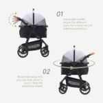 3-in-1 Dog Stroller for Small and Medium-Sized Dogs up to 60 lbs - Image 4