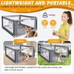 48x48x26 Inch Dog Playpen with Gate, Foldable Indoor Pet Fence - Image 5