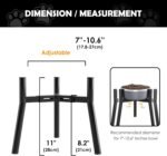 SHAINFUN Adjustable Dog Bowl Stand, Tall Elevated Feeder for 7-10.6" Bowls, Metal Single Raised Holder, 11" Tall (Bowl Not Included) - Image 3