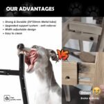 SHAINFUN Adjustable Dog Bowl Stand, Tall Elevated Feeder for 7-10.6" Bowls, Metal Single Raised Holder, 11" Tall (Bowl Not Included) - Image 4