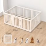 EVERFRONT Dog Playpen Indoor, Puppy Playpen, White 24" H, 10 Panels - Image 7