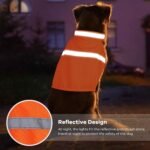 Dog Jacket High Visibility Safety Reflective Dog Vest for Small Medium Large Dogs (Large, Orange) - Image 3