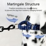 Martingale Collar for Dogs with Buckle Heavy Duty Boy Dog Collar for Medium Dogs, Deep Blue Shark - Image 6