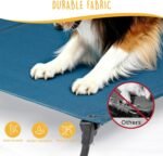 CANINE CANYON Upgraded Non-Slip Daisy Cot, Medium Foldable Elevated Dog Bed, Portable Raised Outdoor Dog Cot for Camping/Home, Chew Proof Waterproof Heavy Duty Up to 160 Lbs, Dark Blue, 32"x 23" - Image 5