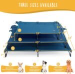 CANINE CANYON Upgraded Non-Slip Daisy Cot, Medium Foldable Elevated Dog Bed, Portable Raised Outdoor Dog Cot for Camping/Home, Chew Proof Waterproof Heavy Duty Up to 160 Lbs, Dark Blue, 32"x 23" - Image 6