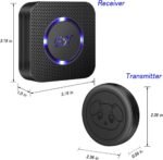 Dog Door Bell Wireless Doggie Doorbells for Potty Training with Waterproof Touch Button Dog Bells Included 2 Receivers and 4 Transmitters, Black - Image 4