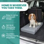 KindTail PAWD Collapsible Dog Crate, Portable Indoor Outdoor Kennel for Dogs 15–25 lbs, French Bulldog, Dachshund, Maltese, Pomeranian, Medium, 26" L x 20" W x 21" H, 12 lbs, White - Image 7