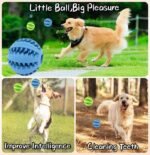 Feixun Dog Treat Toy Ball, Dog Tooth Cleaning Toy, Interactive Dog Toys(1 Green+1 Blue) 2.8" Pack of 2 - Image 4