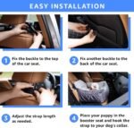 Oiilores Dog Car Seat for Small Dogs, Washable Pet Booster Car Seats with Clip-On Safty Leash, Comfy Deluxe Plush Carseat with Storage Pockets, Puppy Travel Carrier Bed for Dogs Under 25 lbs, Grey - Image 5