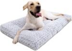 KSIIA Washable Dog Bed Medium Size Dog Crate Bed Plush Pet Mat 36"x27" Gray