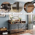 Fulhope Dog Crate Furniture, 48" Heavy Duty Wooden Dog Crate End Table, XL Dog Kennel Furniture Large Breed, Decorative Dog Kenne Indoor with 3 Drawers & Steel Tubes 48" L x28 W x36 H (Rustic Brown) - Image 6