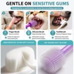 Dog Toothbrush, 360 Degree Finger Toothbrushes, Triple Head Toothbrushes, Double Head Toothbrush,Cleaning Brushes for Dog Cat Oral Dental Health (9 Pack) - Image 3