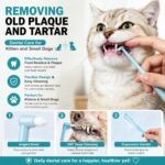 Dog Toothbrush, 360 Degree Finger Toothbrushes, Triple Head Toothbrushes, Double Head Toothbrush,Cleaning Brushes for Dog Cat Oral Dental Health (9 Pack) - Image 4
