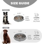 Outward Hound Fun Feeder Slo Bowl Dog Slow Feeder, Drop, Gray, 11.8" - Image 5