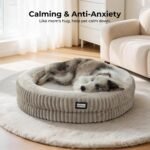 BALANCE Donut Dog Bed, 36 Inches Round Dog Bed Large Size Dogs Washable, Orthopedic Calming Dogs Beds for Kitten, Fluffy Plush Faux Fur Pet Bed with Anti-Slip Bottom - Image 3