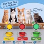 Collapsible Dog Bowl 3 PCS 20 oz Travel Pet Bowl with Carabiner Clip - Image 3