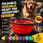Collapsible Dog Bowl 3 PCS 20 oz Travel Pet Bowl with Carabiner Clip - Image 4