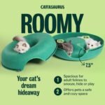 Cattasaurus 4-in-1 Peekaboo Cat Cave, Donut Tunnel, Self Warming Bed & Cat-Friendly Scratcher - Original Innovation, High-Density Felt, Extra Large for Multiple Cats up to 30-45 lbs, 12 Color Choices - Image 4
