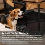 LOOBANI Dog Playpen for Small Dogs, 32"x24"x22", Foldable & Portable, Brown - Image 8