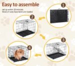 Portable Single Door Dog Crate, Durable Metal Wire Cage with Removable Tray - Image 5