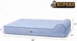 KOPEKS Orthopedic Memory Foam Dog Bed 7" Inch Thick Extra Large Dog Bed With Pillow Grey 50"x34"x10" Includes Waterproof Liner & Durable Removable Cover With Smart Design - Image 4