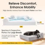KOPEKS Orthopedic Memory Foam Dog Bed 7" Inch Thick Extra Large Dog Bed With Pillow Grey 50"x34"x10" Includes Waterproof Liner & Durable Removable Cover With Smart Design - Image 5