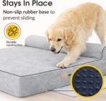 KOPEKS Orthopedic Memory Foam Dog Bed 7" Inch Thick Extra Large Dog Bed With Pillow Grey 50"x34"x10" Includes Waterproof Liner & Durable Removable Cover With Smart Design - Image 7