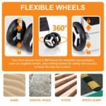 4 Wheels Pet Stroller Dog Cat Stroller for Small Medium Dog Cats Foldable Carrier Jogger Travel Puppy with Storage Basket and Cup Holder (Black) - Image 4