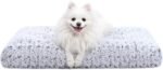 KSIIA Washable Dog Bed Medium Size Dog Crate Bed Plush Pet Mat 29"x21" Gray