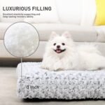 KSIIA Washable Dog Bed Medium Size Dog Crate Bed Plush Pet Mat 29"x21" Gray - Image 3