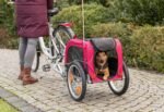 TRIXIE Dog Trailer for Bicycles, Dog Bike Trailer for Small Dogs up to 33 lbs, Quick Set-up and Fold Down, Red - Image 4