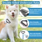 Dog Brush Dog Grooming Kit 6PCS Dog Brush for Shedding-Dog Brushes for Grooming, Dematting Comb for Dogs, Cat Nail Clipper with Nail File, Flea Comb, Bath Brush(Blue) - Image 4