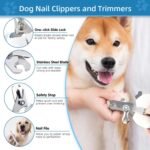 Dog Brush Dog Grooming Kit 6PCS Dog Brush for Shedding-Dog Brushes for Grooming, Dematting Comb for Dogs, Cat Nail Clipper with Nail File, Flea Comb, Bath Brush(Blue) - Image 5