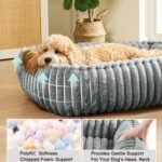 Small Dog Bed Calming Cat Bed for Indoor Cats 20’’x16’’Sage Grey - Image 4