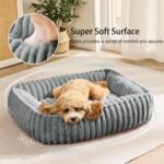 Small Dog Bed Calming Cat Bed for Indoor Cats 20’’x16’’Sage Grey - Image 5