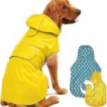 Kimee Dog Raincoat Waterproof Dog Rain Jacket for Small to 3X-Large Dogs, M