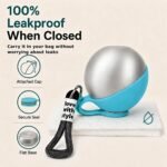 2 in 1 Dog Water Bottle Portable with Bowl, 10oz Stainless Steel, Blue - Image 5